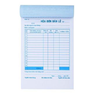 Hóa đơn bán lẻ 2 liên 13*19