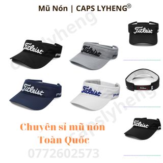 Mũ Lưỡi Trai Sản Xuất Tại Capslyheng Chất Dù Dáng Thể Thao Nửa Đầu Logo Titlest