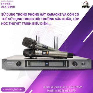 Micro không dây Shure ULX980II