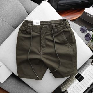 Quần ngố kaki lưng thun dây kéo có dây rút cao cấp co giãn, dày dặn, mềm mịn SỈ CHỈ TỪ 1 RI