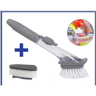 XẢ HÀNG 15k Cọ vệ sinh đa năng 2 đầu chà sàn và rửa chén kèm bình xịt