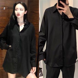 Áo sơ mi lụa form rộng nam nữ