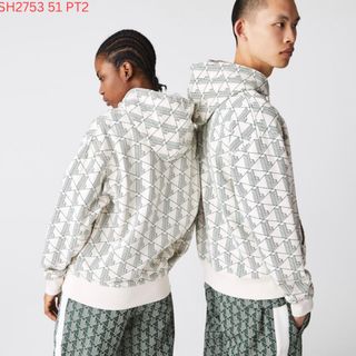 Áo hoodie LacosteL.A.C.O.S.T.E Họa tiết xanh