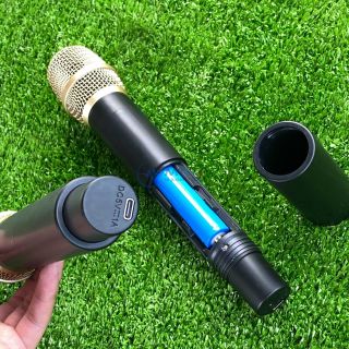 Loa Bluetooth Karaoke Booms Bass M4203 Bass Mạnh, Kèm 2 Micro Không Dây