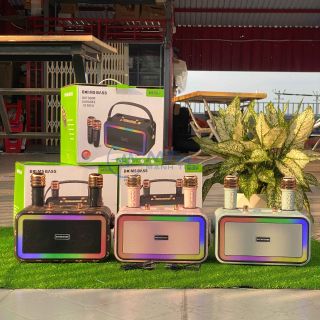 Loa Bluetooth BOOMS BASS M3201 Sang Trọng Công Suất Lớn Bass Cực Căng Kèm 2 Micro