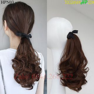 Tóc giả ngoạm xoăn dày dặn , như tóc thật, dài 45cm