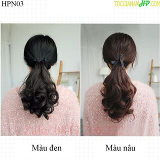 Tóc giả ngoạm xoăn dày dặn , như tóc thật, dài 45cm
