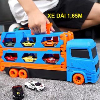 BỘ ĐỒ CHƠI XE TẢI 3 TẦNG KÈM 6 XE ĐUA