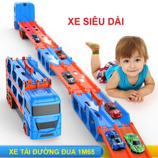 BỘ ĐỒ CHƠI XE TẢI 3 TẦNG KÈM 6 XE ĐUA