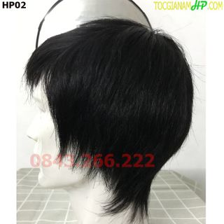 Tóc giả nam nguyên đầu, làm từ tóc thật
