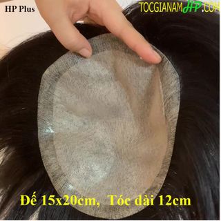 Tóc giả nam siêu da đầu, Khách dùng kẹp hỗ trợ may kẹp