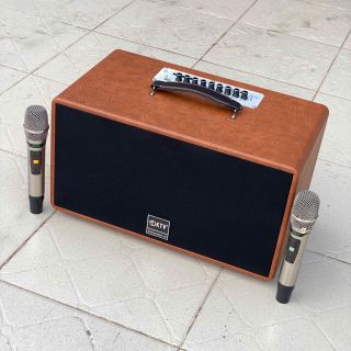 Loa Xách Tay Karaoke KTV GD2613 – Loa Di Động Kèm 2 Micro UHF