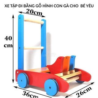 XE GÀ TẬP ĐI BẰNG GỖ CHO BÉ