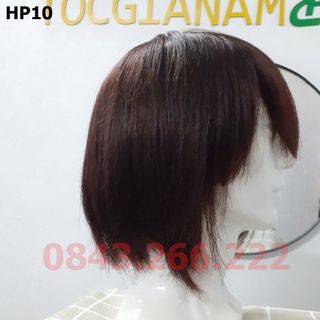 Tóc giả nam nguyên đầu dài ngang vai, làm từ tóc thật