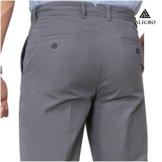 Quần kaki nam công sở màu ghi đậm ALGK058