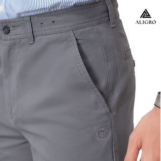 Quần kaki nam công sở màu ghi đậm ALGK058