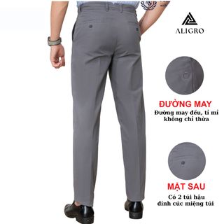 Quần kaki nam công sở màu ghi đậm ALGK058