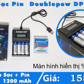 Combo bộ sạc UK95 + 4 pin 1200mAh Doublepow cao cấp giá sỉ