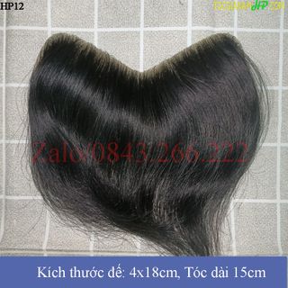 Tóc giả nam mái M siêu da che trán cao,trán chữ M
