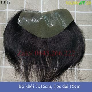 Tóc giả nam mái M siêu da che trán cao,trán chữ M