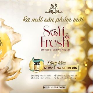 Dung Dịch Vệ Sinh Phụ Nữ Soft Fresh + tặng kèm nước hoa cô bé Mỹ Phẩm Đông Anh Collagen X3 - Giúp bướm thơm tho và mềm mại giá sỉ