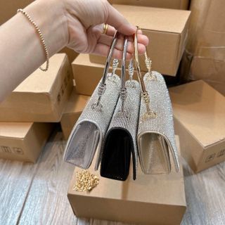 TÚI XÁCH NỮ QUAI KIỀNG ĐÍNH ĐÁ HÀNG QUẢNG CHÂU FULL BOX WH111 - WINNIE HOUSE