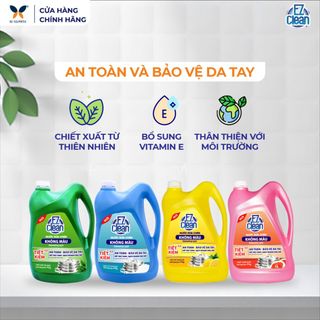 NƯỚC RỬA CHÉN KHÔNG MÀU 4 KG ĐẬM ĐẶC X5 LẦN VÀ A.N T.OÀN - EZ CLEAN