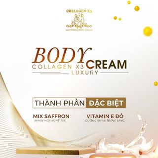 Kem Body Collagen X3 Luxury Mix Saffron Mỹ Phẩm Đông Anh - Bật tone, lưu hương và mềm mịn 250g giá sỉ