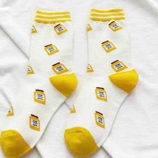 Combo 5 Đôi Vớ Cổ Cao Hình Gấu Vàng