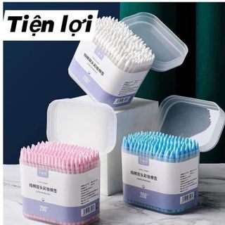HỘP 200 TĂM BÔNG 2 ĐẦU