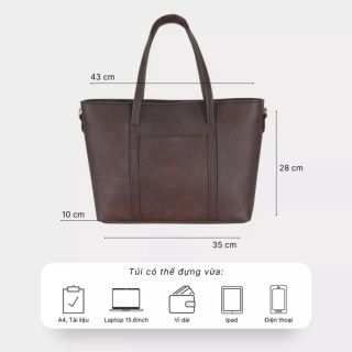 TÚI TOTE CÔNG SỞ ĐỰNG VỪA LAPTOP, SÁCH VỞ WH86 - WINNIE HOUSE
