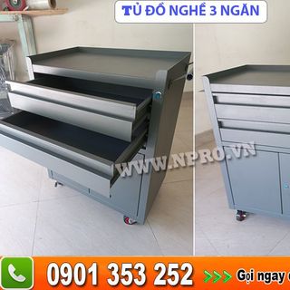 Tủ dụng cụ 3 ngăn 2 cánh cơ khí