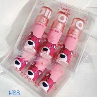 Set 3 cây son cace gấu hồng