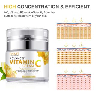 Kem VITAMIN C Natural Antioxidant Chuyên phục hồi da, dưỡng da chắc khỏe, sáng mịn ngăn ngừa sạm da 50ml