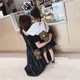 TÚI ĐEO CHÉO GẤU BROWN SILICON SIÊU CUTE WH246 - WINNIE HOUSE