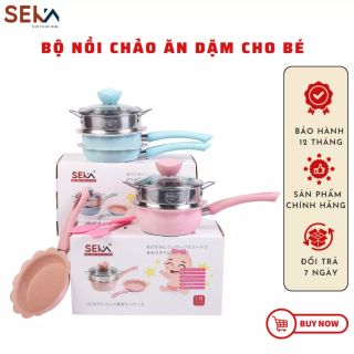 Bộ nồi chảo nấu ăn dặm cho bé SEKA giá sỉ