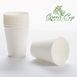 GÓI 50 CỐC GIẤY/ LY GIẤY 6,5oz DÙNG 1 LẦN TRẮNG TRƠN DUNG TÍCH ~180m - 200ml