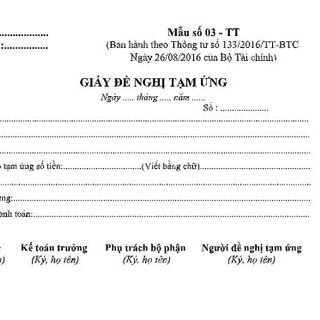 Sổ tạm ứng
