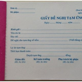 Sổ tạm ứng