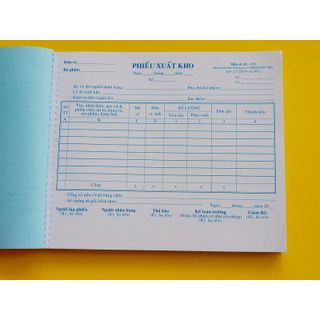 Phiếu xuất kho 3 liên 50 bộ