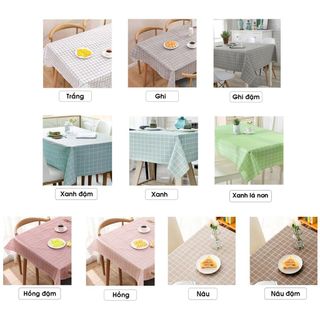 HL035 - Khăn trải bàn kẻ caro nhựa PVC chống thấm nước