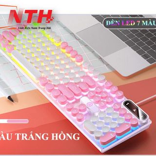 Bàn phím YINDIAO K600 giả cơ nút tròn nhiều màu sắc và có đèn led xuyên phím chuyên game giá sỉ