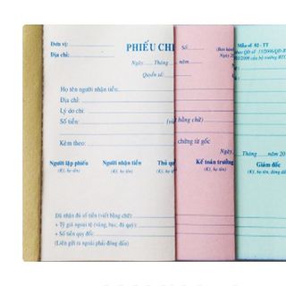 Phiếu chi 3 liên 50 bộ