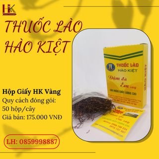 Thuốc Lào Thanh Hóa Hộp Vàng Loại Nặng Đậm - Dành Cho Người Hút Lâu Năm Thích Gu Mạnh