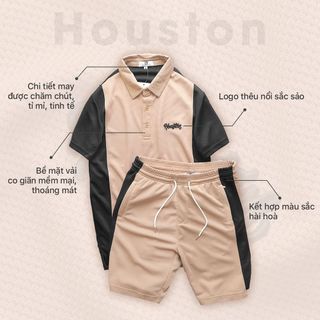 Quần áo thun Set Houston Nam Cotton tổ ông dệt cao cấp chất dày mịn thoáng mát độ bền cao co giãn tốt (size 55kg- 85kg) giá sỉ