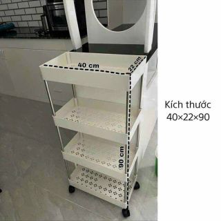 Kệ đa năng 3 tầng có bánh xe