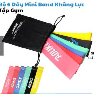 Dây kháng lực bộ 6 dây cao su mini band Aolikes tập chân mông đùi  luyện tập thể thao tại nhà giá sỉ