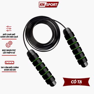Dây nhảy giảm cân đốt mỡ bụng, Dây nhảy thể lực đàn hồi 2,9m lõi thép CÓ TẠ