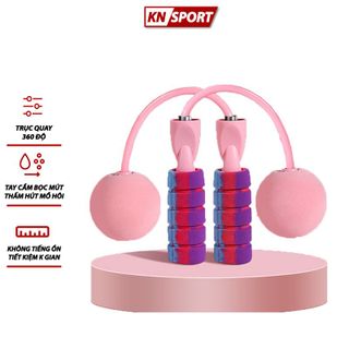 Dây nhảy thể thao đa năng quả bóng cho nữ, Dây nhảy tập GYM 80g đốt cháy mỡ bụng linh hoạt có dây và không dây