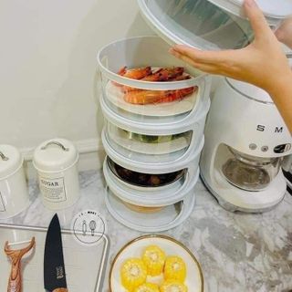 Lồng bàn đậy thức ăn thông minh nhiều tầng (5 tầng)